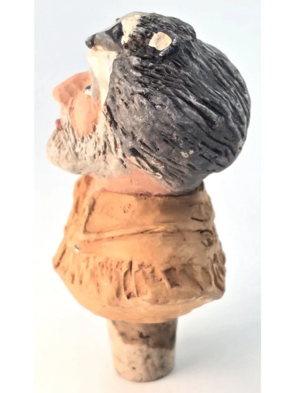 Vtg G.A.O. 10138 Mountain Man Bottle Stopper Resin Mountaineer Frontiersman